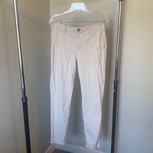 H&M tan seersucker striped pants size 6